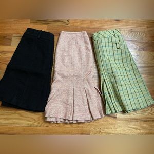 3 wool skirts with lining